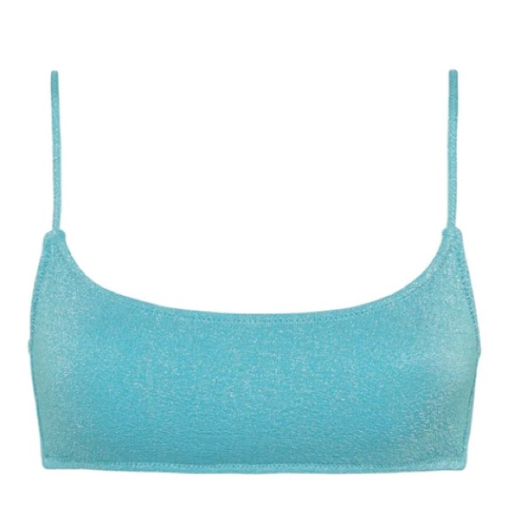 MICA - BABY BLUE SPARKLE bikini top